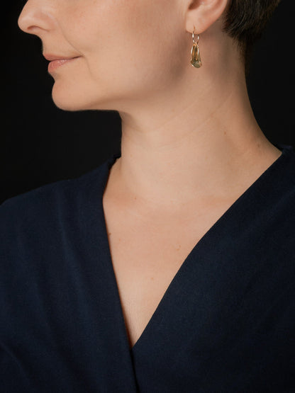 Magnolia petite creoles in brass