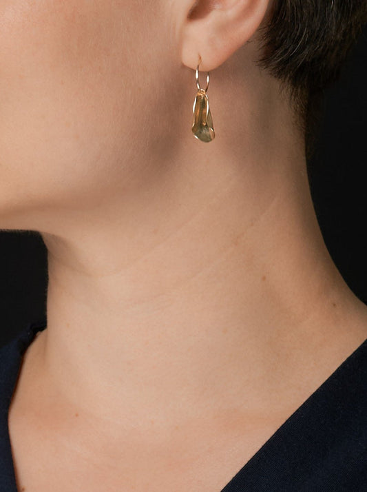 Magnolia petite creoles in brass