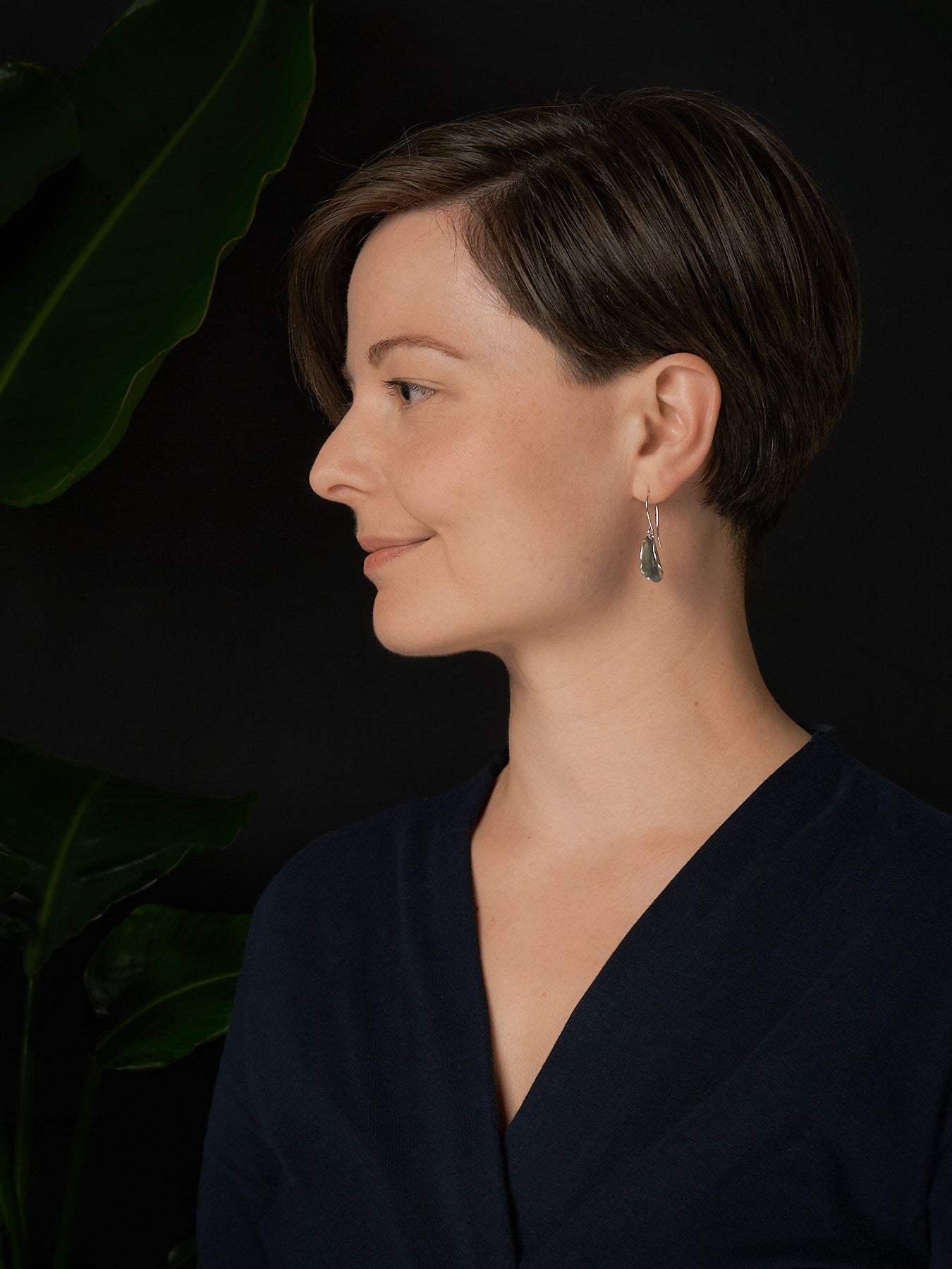 Magnolia petite earrings in silver