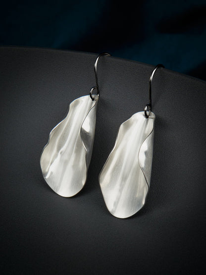 Magnolia statement earrings in silver