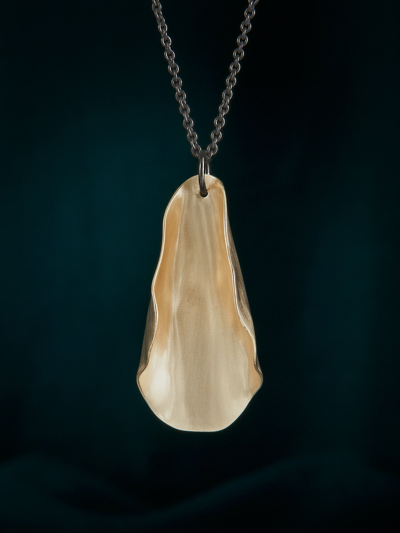 Magnolia statement necklace in brass