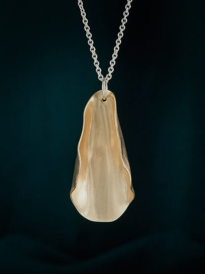 Magnolia statement necklace in brass